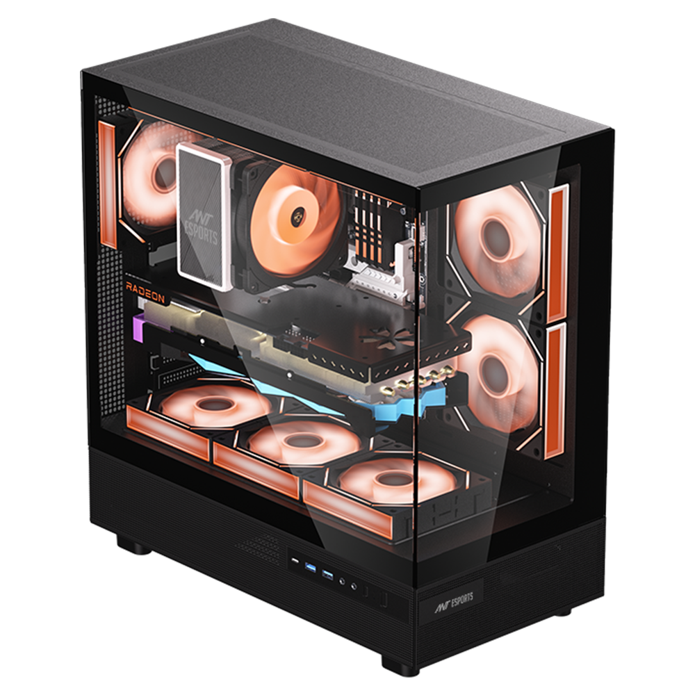 Crystal X6 Gaming Chassis -Black