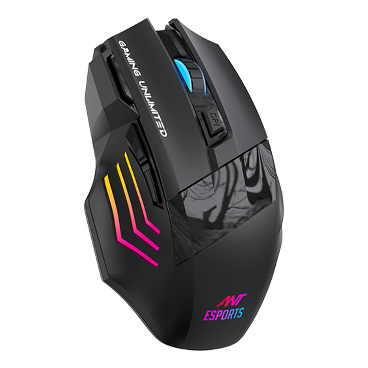 GM105 pro Wireless Gaming Mouse - Black white