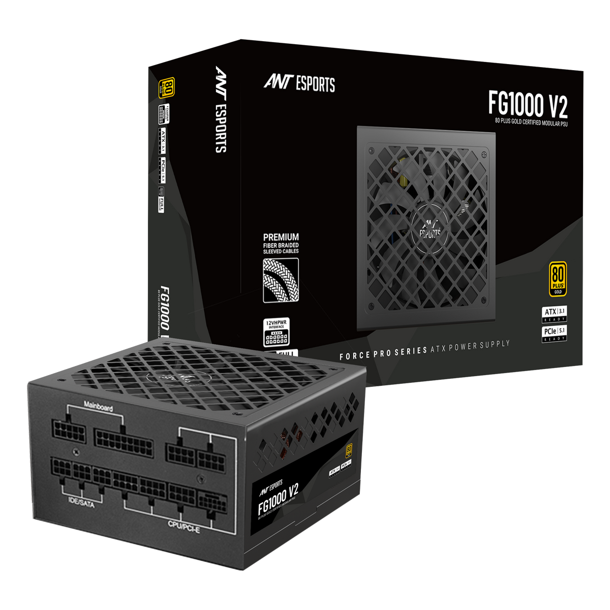 FG1000 Gold V2 80 Plus Gold Full Modular Power Supply Unit