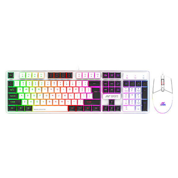 KM545 Wired Gaming Keyboard and Gaming Mouse Combo White