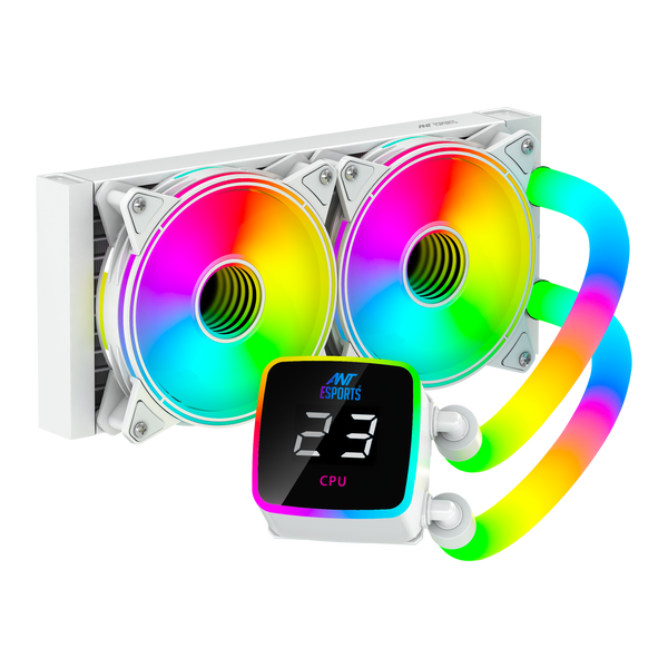 ICEGLOW-240 ARGB ARGB COOLER WITH ARGB TUBE - White