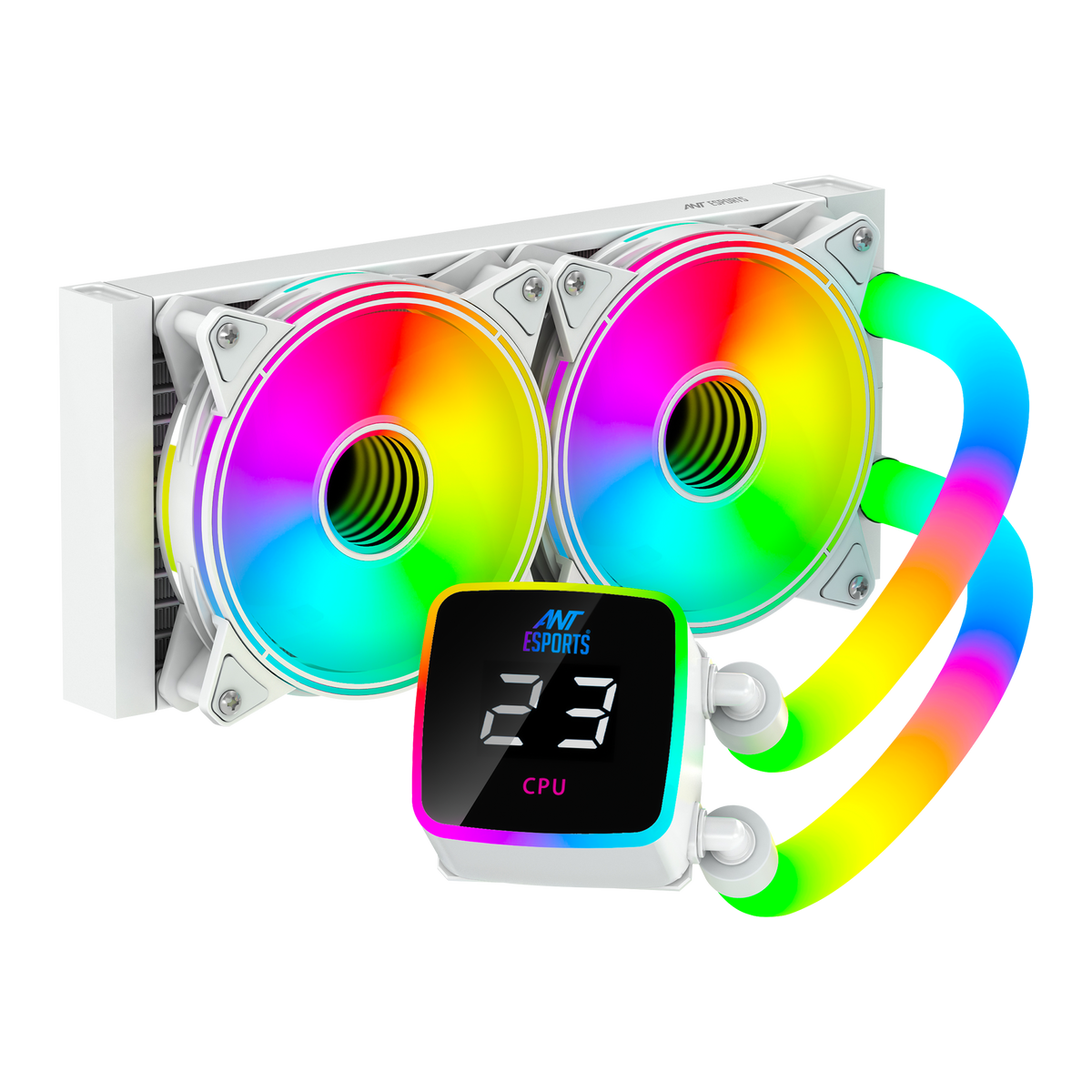 ICEGLOW-240 ARGB ARGB COOLER WITH ARGB TUBE - White