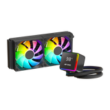 IceStorm 240 ARGB Liquid Cooler With Digital Temperature Display - Black