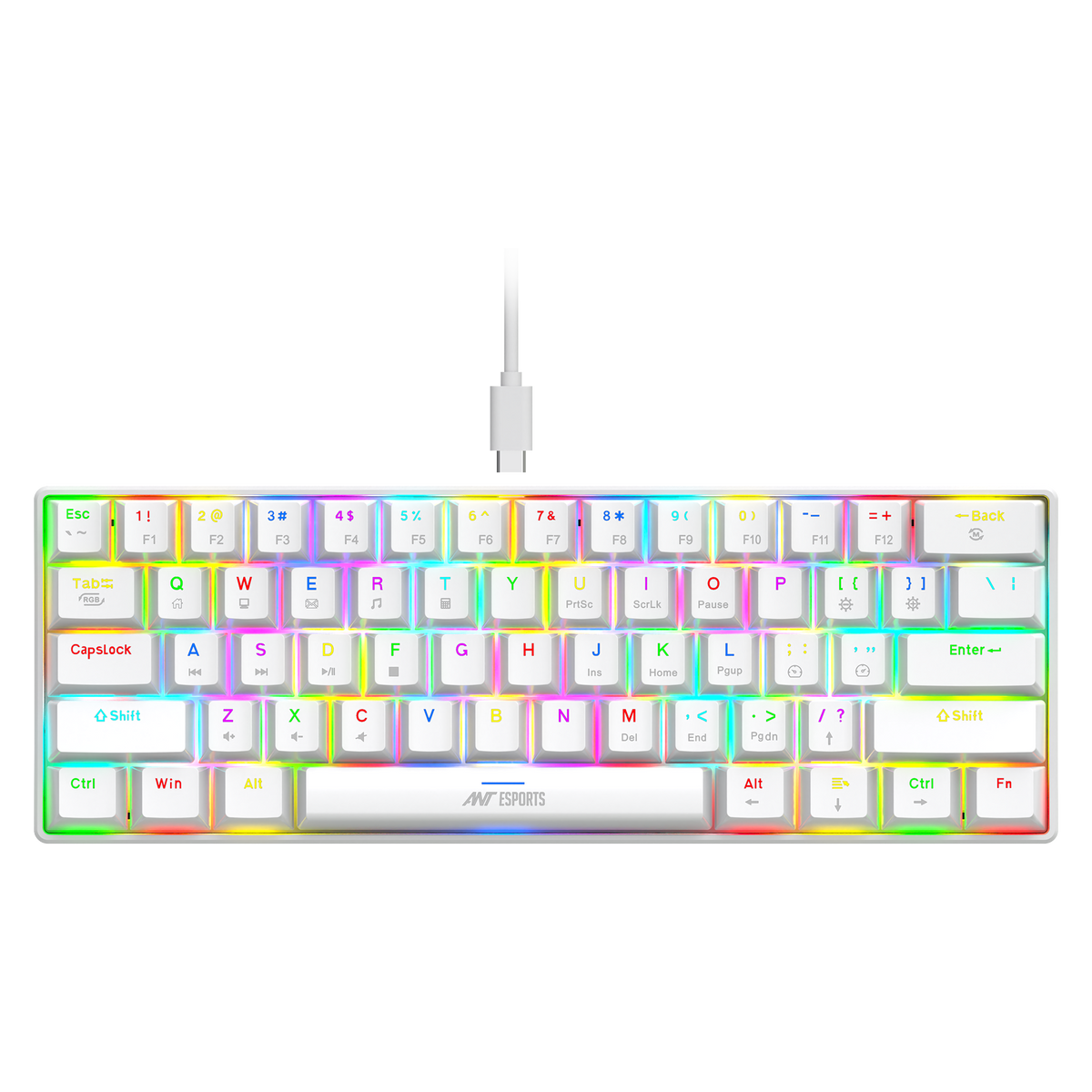 MK1350 Mini Wired Mechanical Gaming Keyboard - White