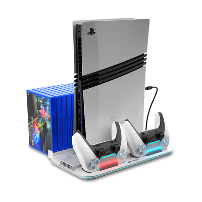 PS5 Dock5 Cooling & Dual Controller Charging Station - White
