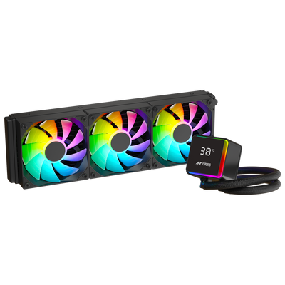 IceStorm 360 ARGB Liquid Cooler With Digital Temperature Display - Black