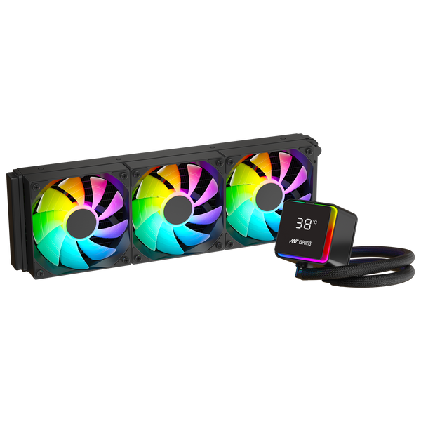 IceStorm 360 ARGB Liquid Cooler With Digital Temperature Display - Black