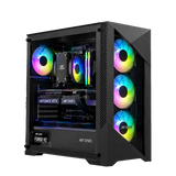 ICE-270G 6F ARGB Gaming Chassis with Glass Front Panel & 6 Fan - Black