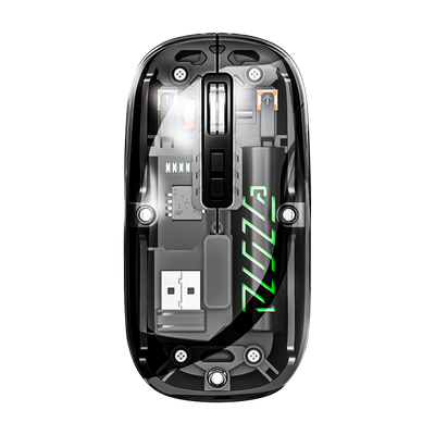 OM140 PRO Wireless Mouse - Black & Transparent
