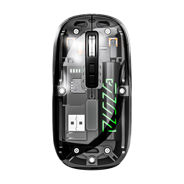 OM140 PRO Wireless Mouse - Black & Transparent