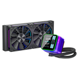 Glacius 240D ARGB Liquid Cooler With LCD Display - Black