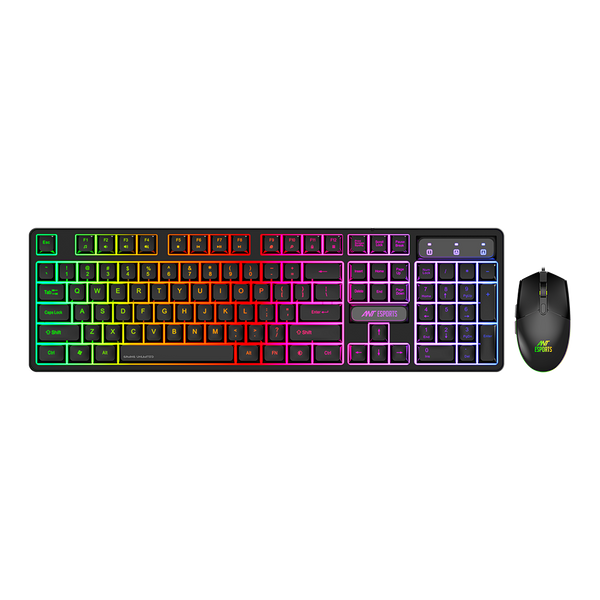 KM1650 RGB Membrane Wired Gaming Keyboard & RGB Mouse Combo -Black