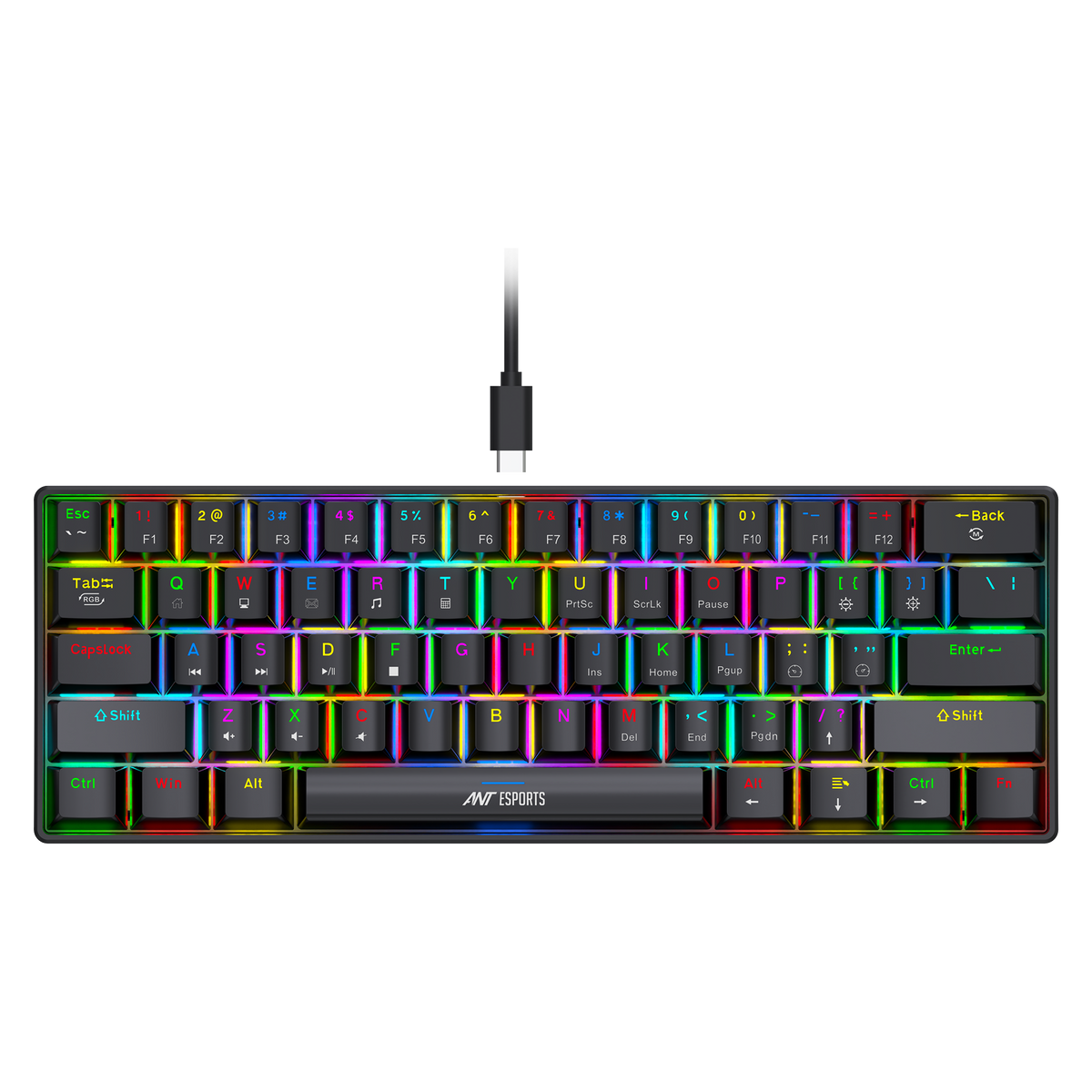 MK1350 Mini Wired Mechanical Gaming Keyboard - Black