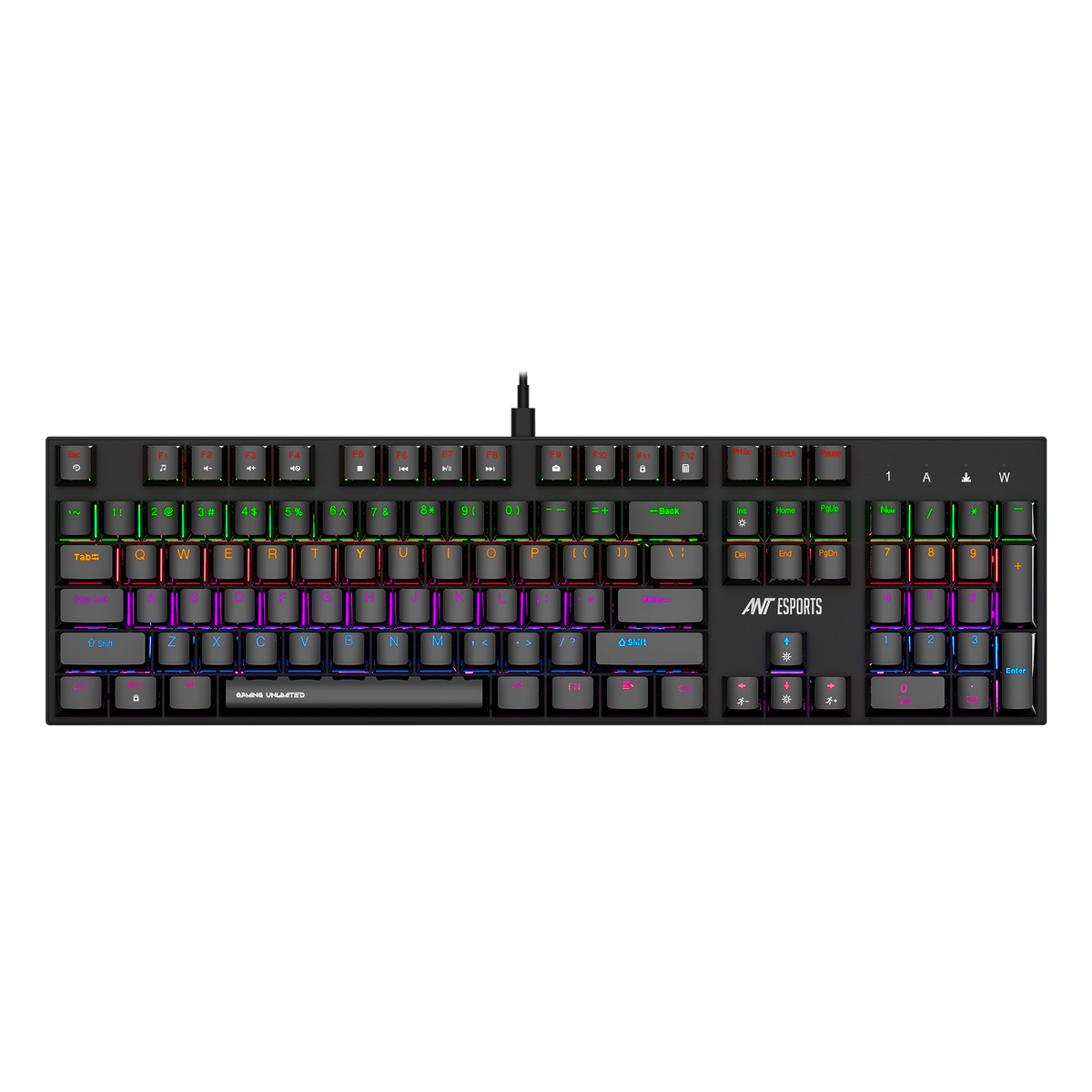 MK3200 V2 Mechanical Gaming Keyboard Multicolor LED Backlit Wired - Black