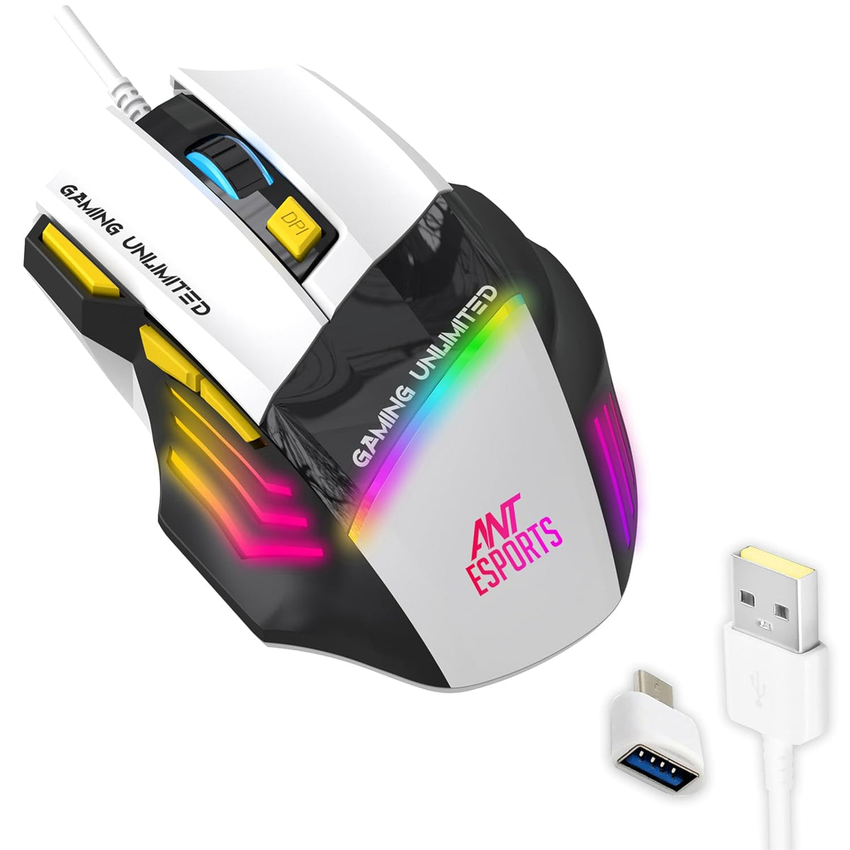 GM100 RGB Gaming Mouse - Black