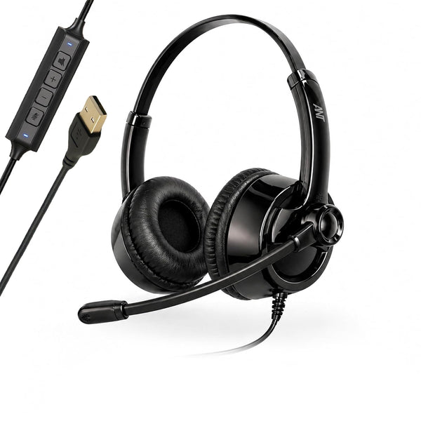 Glory 10 Wired USB Office Headset - Black
