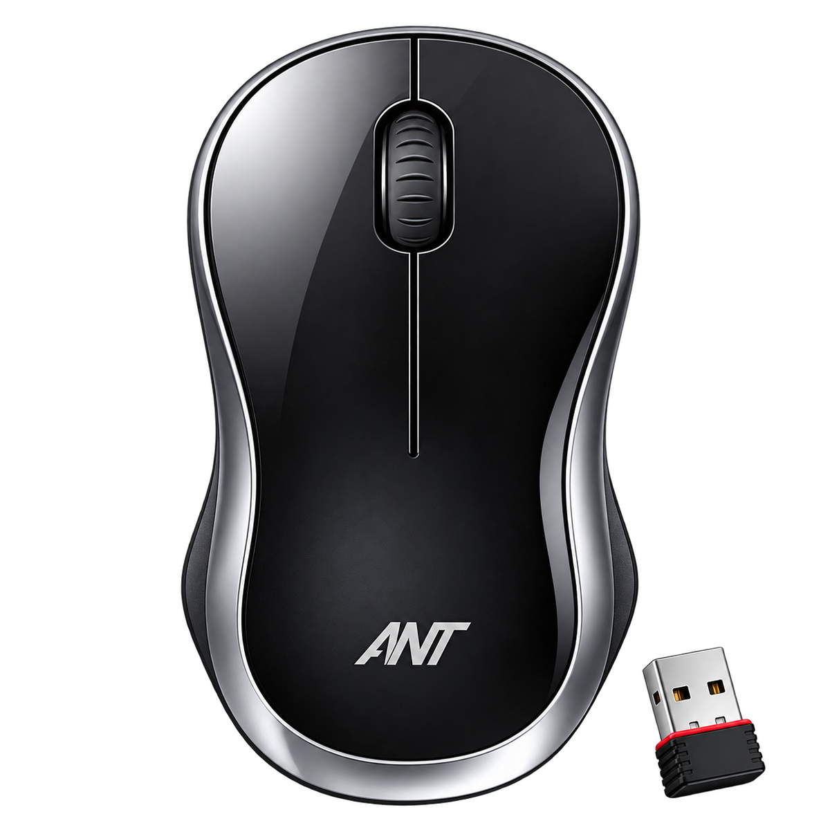 Globe 15 Wireless Mouse 2.4GHz - Black/Silver