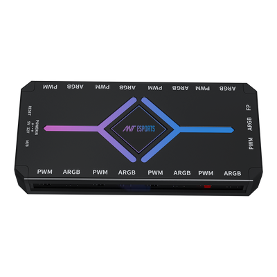 AFH90 FAN 2 IN 1 ARGB PWM FAN HUB - BLACK