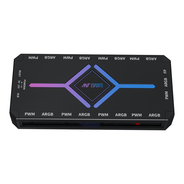 AFH90 FAN 2 IN 1 ARGB PWM FAN HUB - BLACK