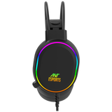 H1000 Wired RGB Black Headphone