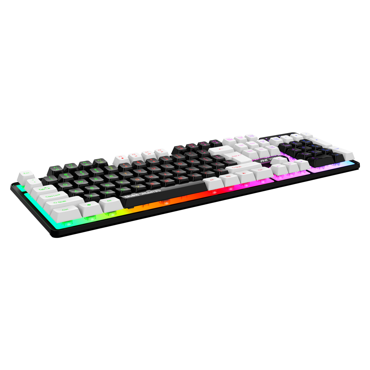 MK1450 RGB Membrane Wired Blacklit Gaming Keyboard - Black