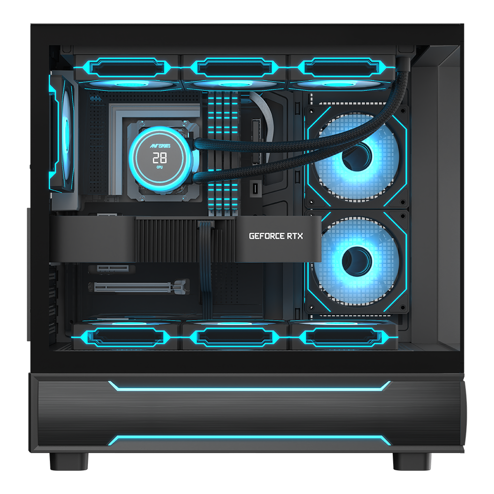 Crystal X6 Pro Gaming Chassis - Black