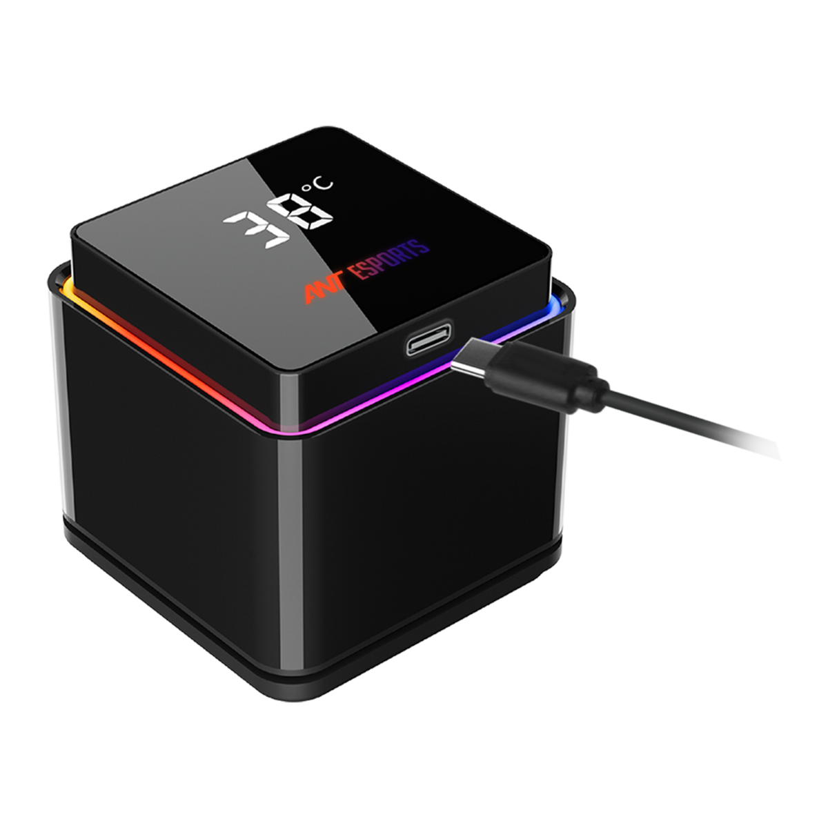 IceStorm 360 ARGB Liquid Cooler With Digital Temperature Display - Black