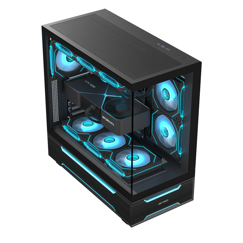 Crystal X6 Pro Gaming Chassis - Black
