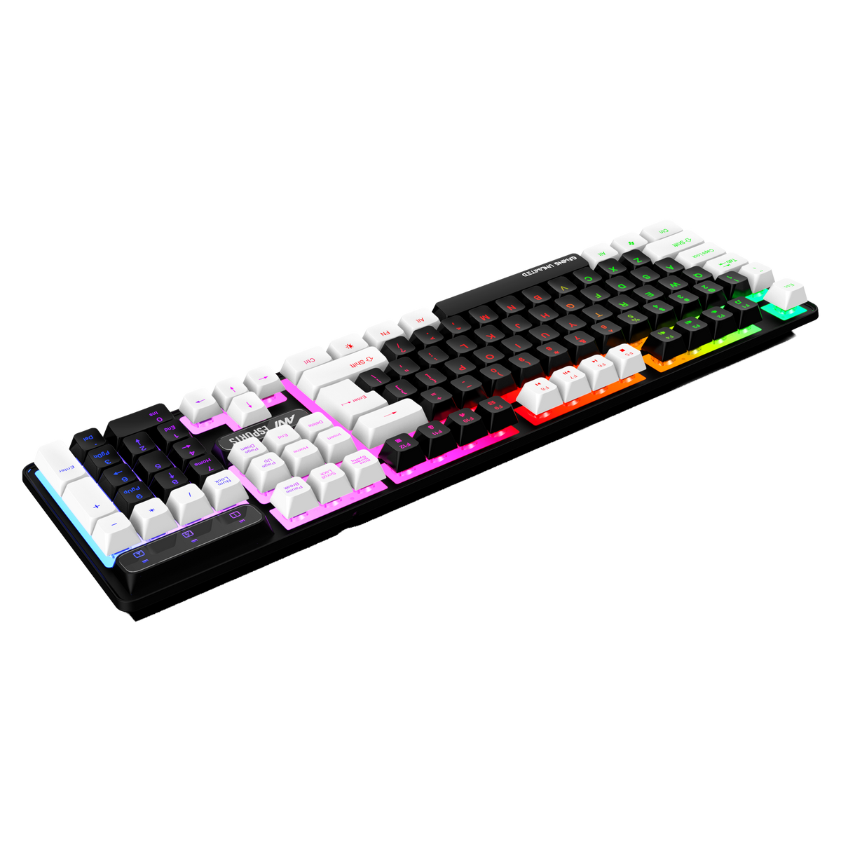 MK1450 RGB Membrane Wired Blacklit Gaming Keyboard - Black