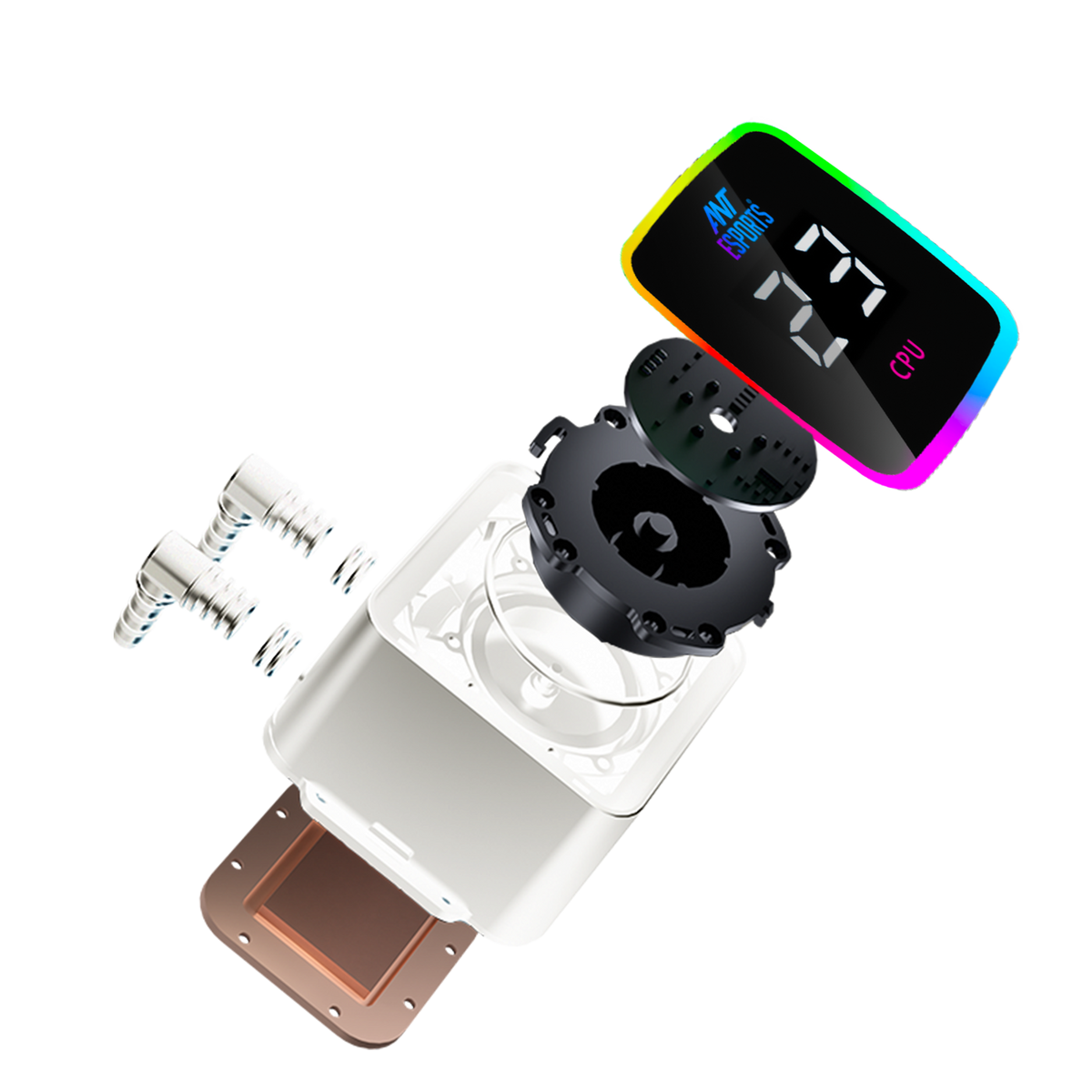 ICEGLOW-360 ARGB  COOLER WITH ARGB TUBE - WHITE