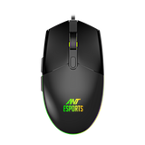 KM1650 RGB Membrane Wired Gaming Keyboard & RGB Mouse Combo -Black
