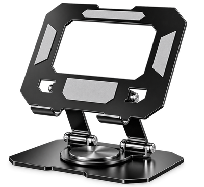 Riser 25 Metal Tablet Stand with 360° Rotating Base - Black