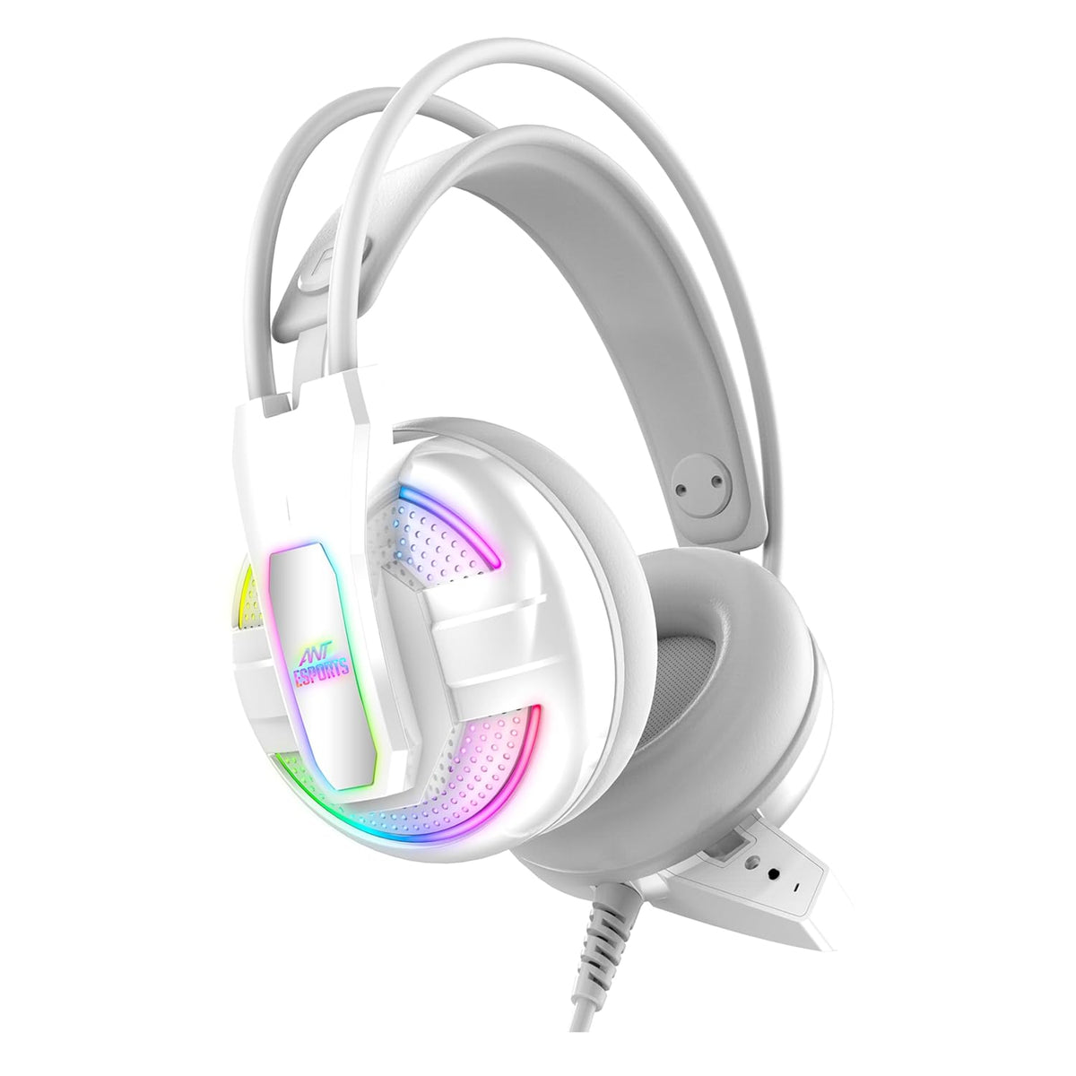 H525 Pro RGB Wired Gaming Headset with 50mm Drivers & Microphone White