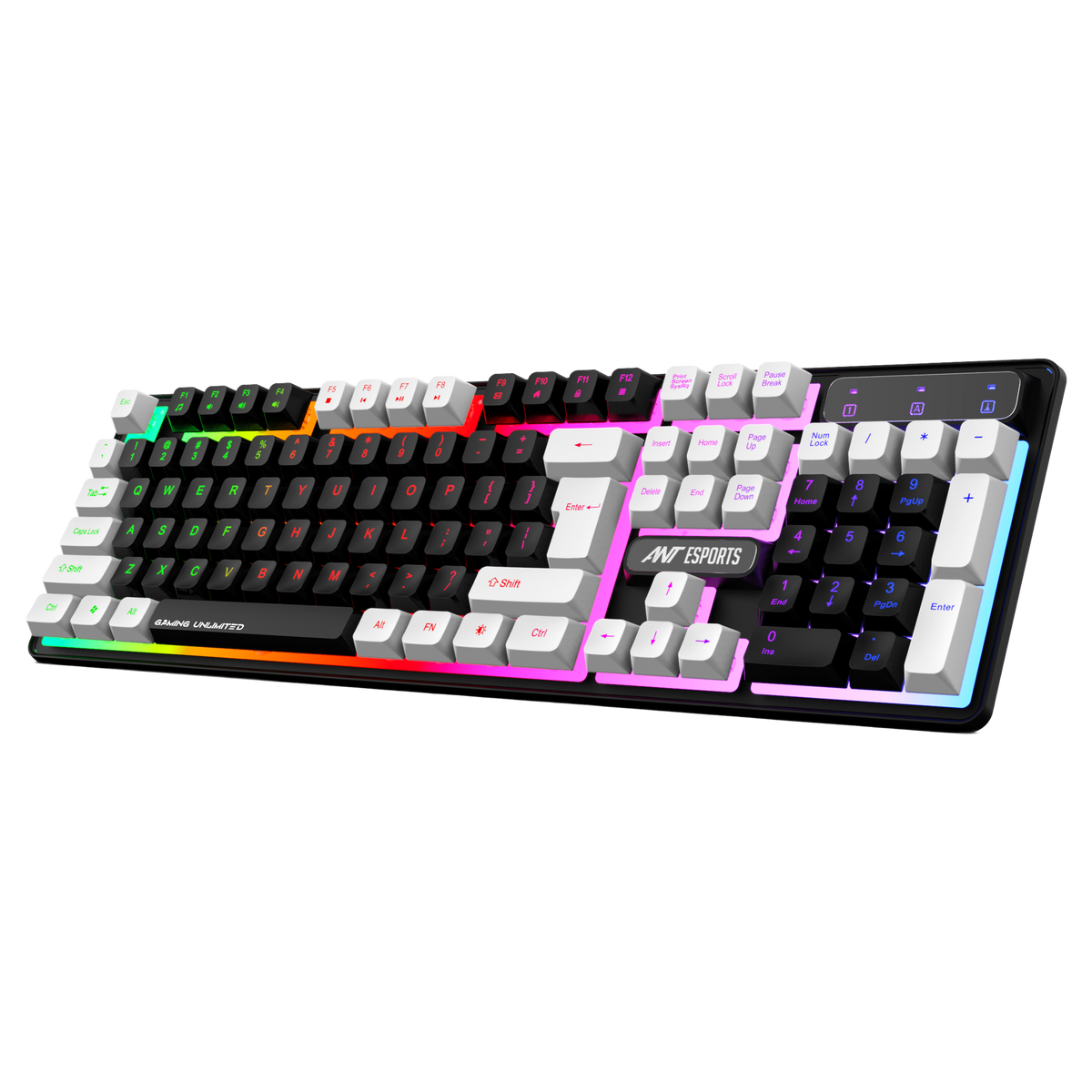 MK1450 RGB Membrane Wired Blacklit Gaming Keyboard - Black