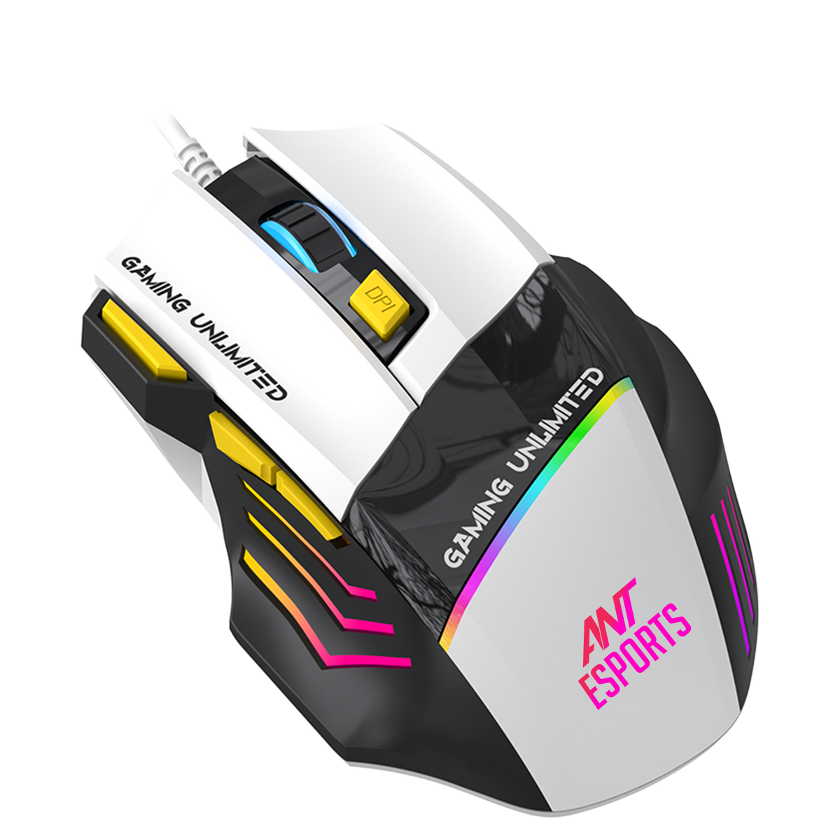 Strike10 Wired Optical Gaming Moue - White