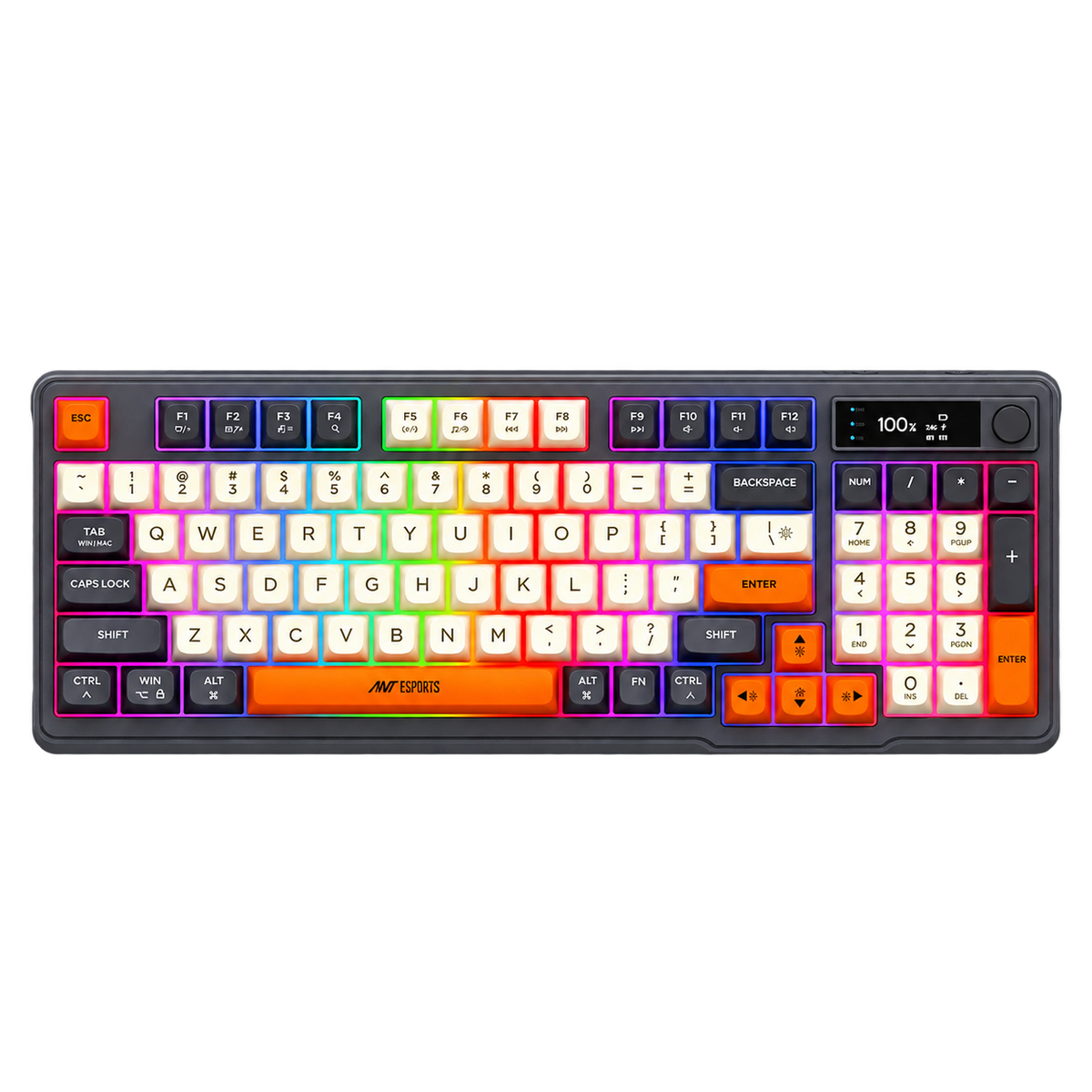 MK801 V2 Pro Wireless Keyboard - Rainbow RGB