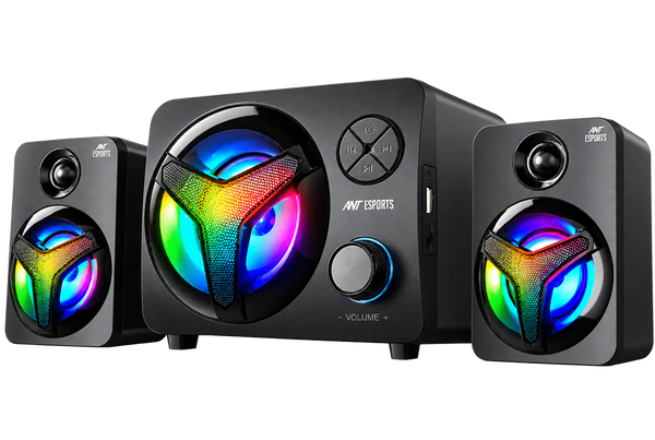 GS350 2.1 Stereo Desktop Speakers with LED Lights