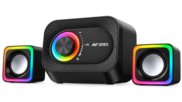 GS340 Pro 2.1 Bluetooth Gaming Speakers with RGB - Black