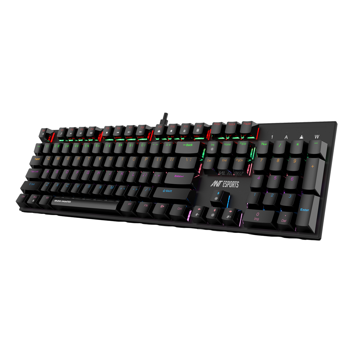 MK3200 V2 Mechanical Gaming Keyboard Multicolor LED Backlit Wired - Black