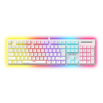 MK3400 V3 Mechanical Keyboard Red Switch  - White