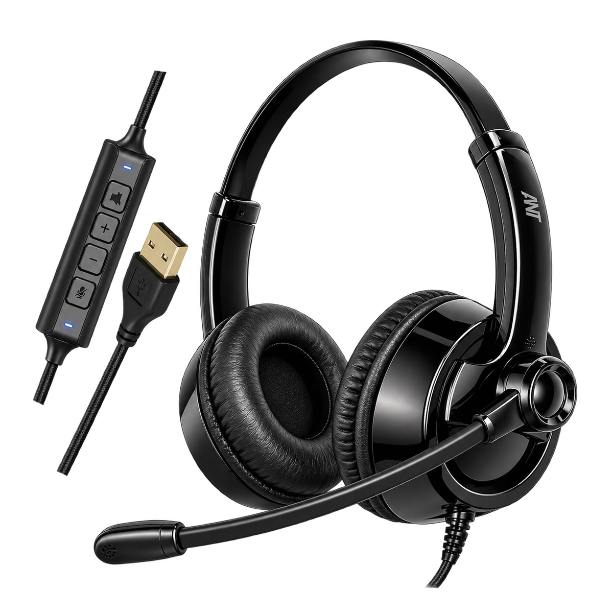 Glory 10 Wired USB Office Headset - Black