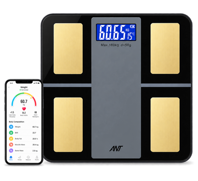 Zigma Smart Weighing Scale with App & BMI Monitor - Black