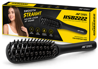 HSB2222 Hair Straightener Brush - Black
