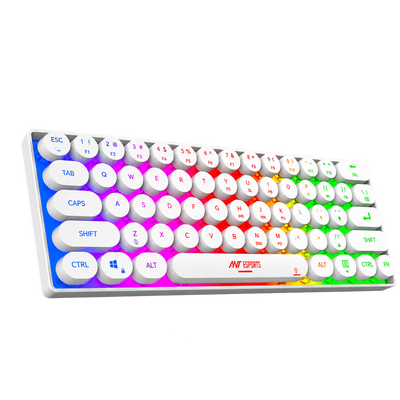 MK1500 Retro 60% Wireless Keyboard - White
