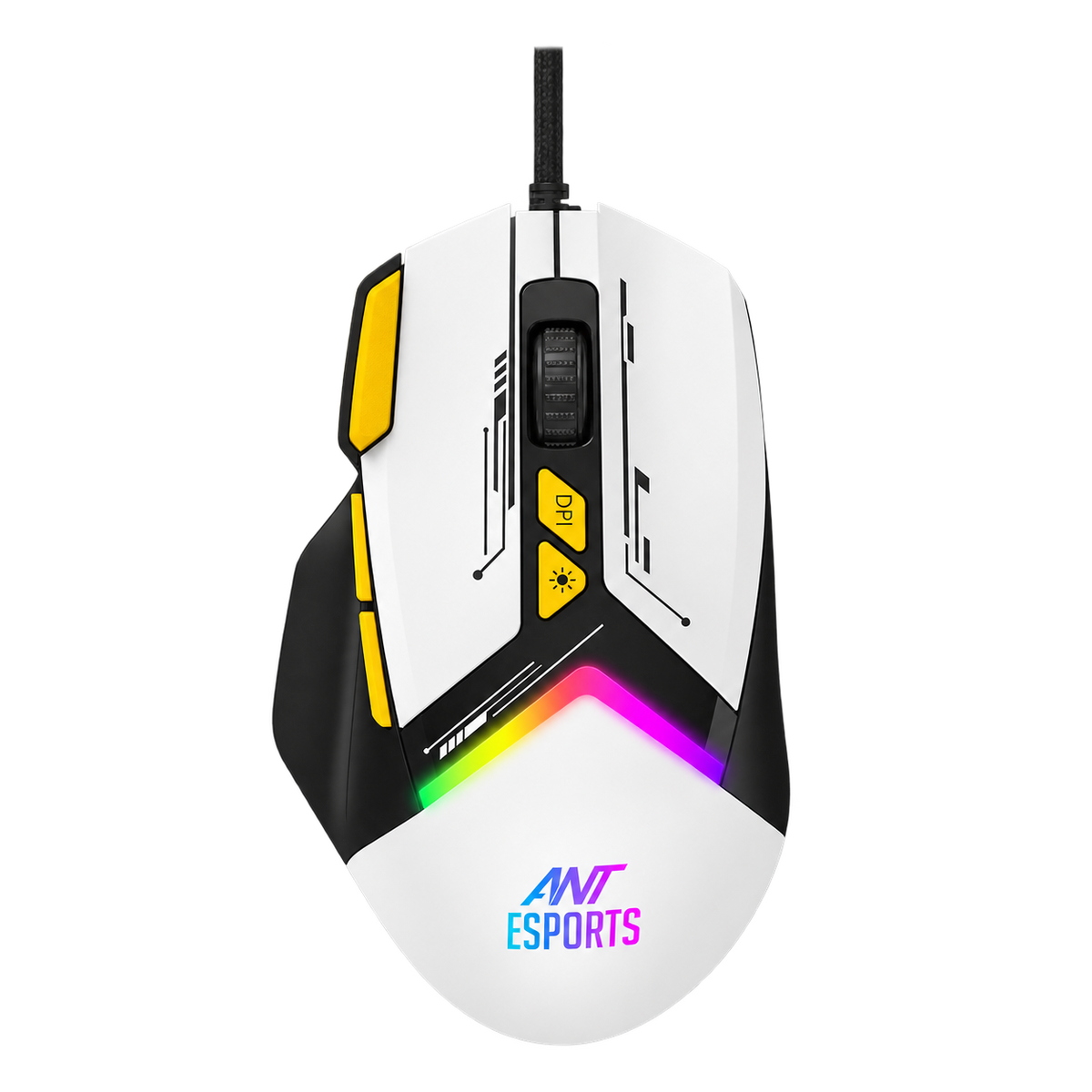GM333 Gaming Mouse - Black/White/Yellow