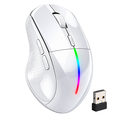 Globe 50 Dual-Mode Wireless Mouse - 3200 DPI, White