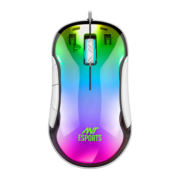 GM610 Crystal Gaming Mouse - White