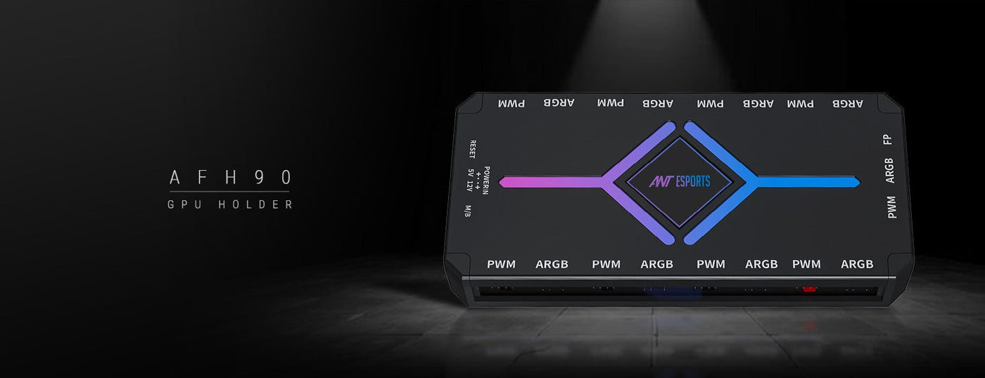 AFH90 FAN 2 IN 1 ARGB PWM FAN HUB - BLACK