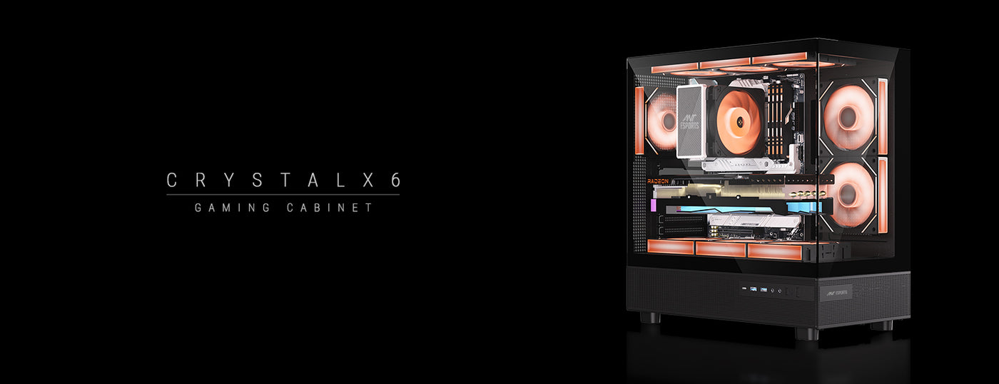 Crystal X6 Gaming Chassis -Black