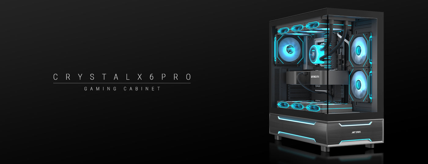 Crystal X6 Pro Gaming Chassis - Black